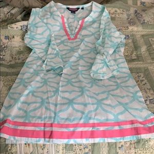 Vineyard Vines Whale Tail Tunic Cover-up/Sarong L